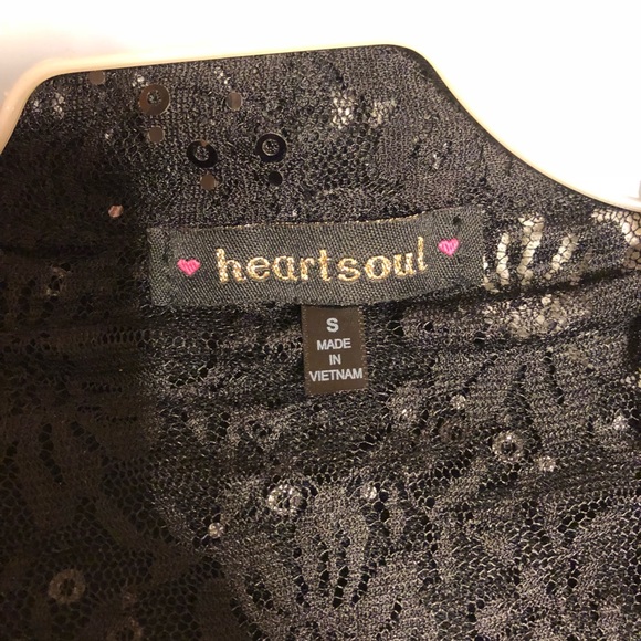 Black lace top with sequins - Picture 5 of 8